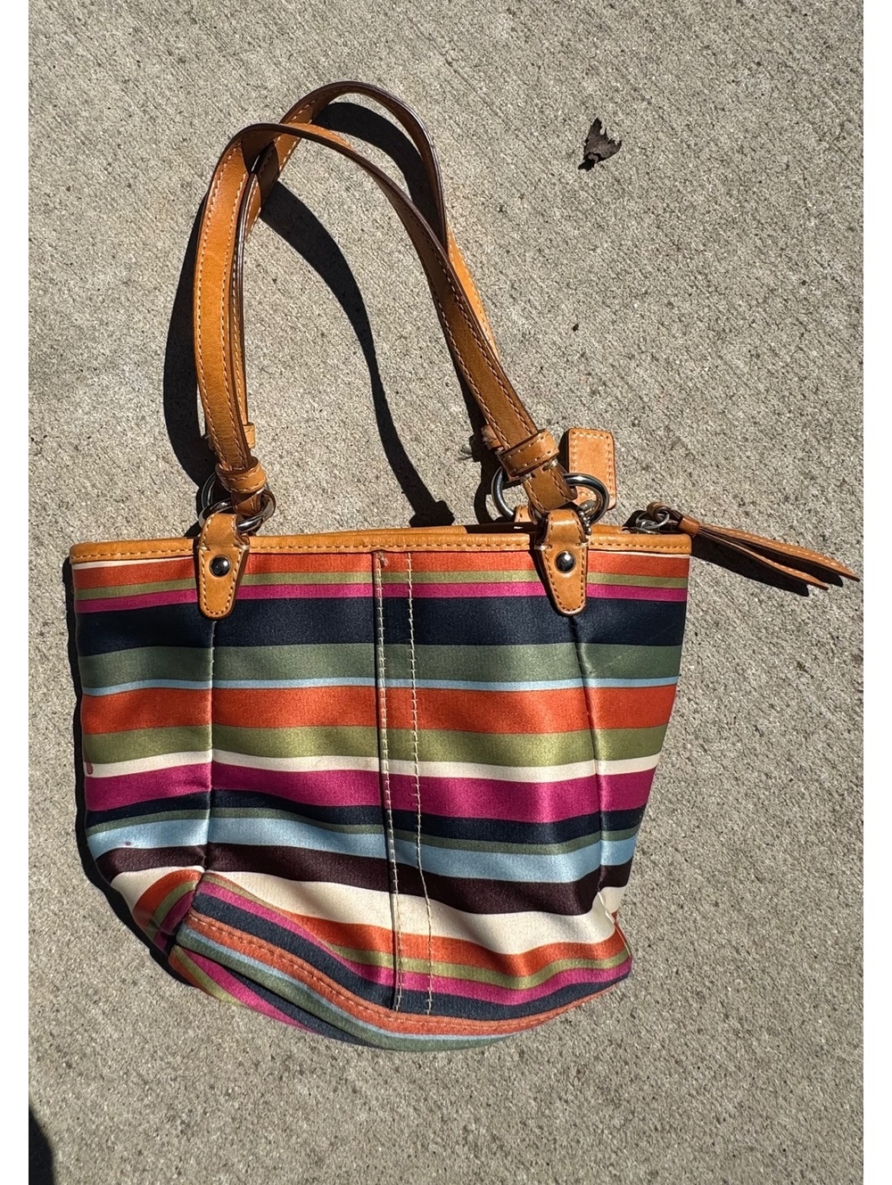 Vintage Coach Legacy Y2K Striped J0873-42423 6.75" × 10" × 2.5"